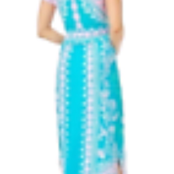 Lilly Pulitzer NWOT Esmarella Maxi Turquoise XXS - Picture 5 of 5